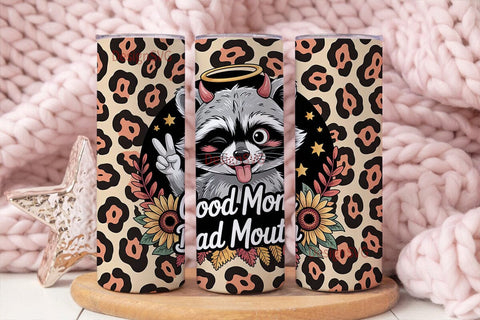 Raccoon Mom 20oz Tumbler Design Sublimation DesignSVG 