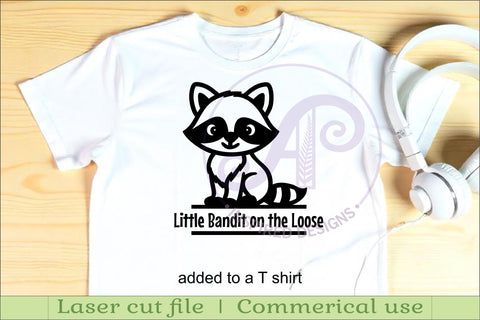 Raccoon personalized name sign laser cut woodland theme SVG APInspireddesigns 