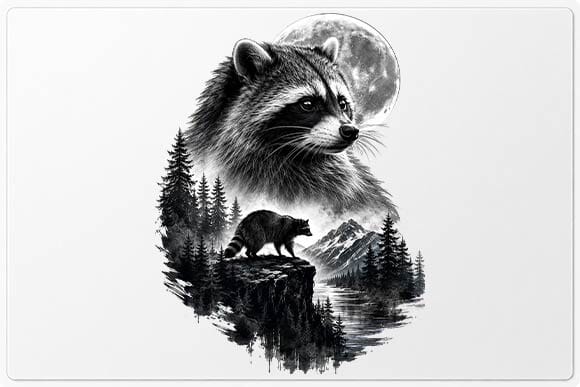 Raccoon PNG Forest Wildlife Sublimation Design SVG BillahCrafts 