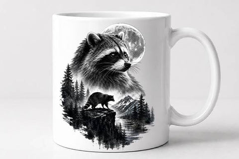 Raccoon PNG Forest Wildlife Sublimation Design SVG BillahCrafts 