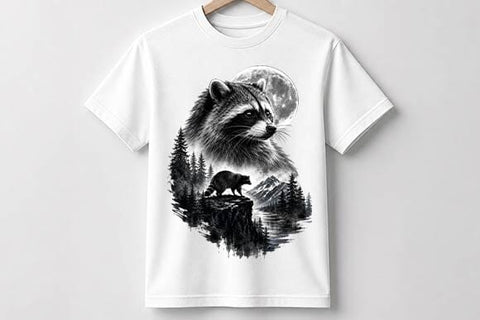 Raccoon PNG Forest Wildlife Sublimation Design SVG BillahCrafts 