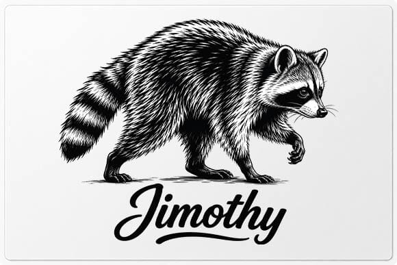 Raccoon PNG Jimothy Wildlife Sublimation Design SVG BillahCrafts 