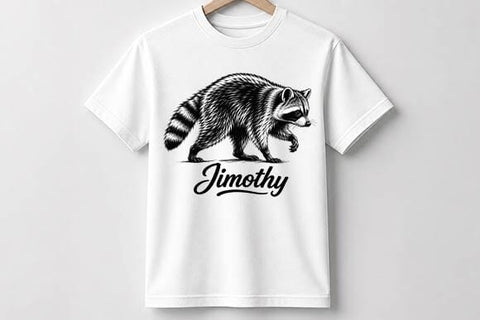 Raccoon PNG Jimothy Wildlife Sublimation Design SVG BillahCrafts 