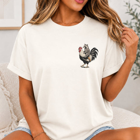 Raccoon Riding Rooster Machine Embroidery Design PES DST Stitch Files Embroidery/Applique DESIGNS PatternFeed8 