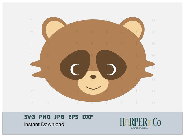 Raccoon SVG PNG Cut EPS File SVG HarperNCo 