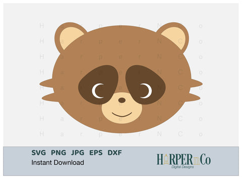 Raccoon SVG PNG Cut EPS File SVG HarperNCo 
