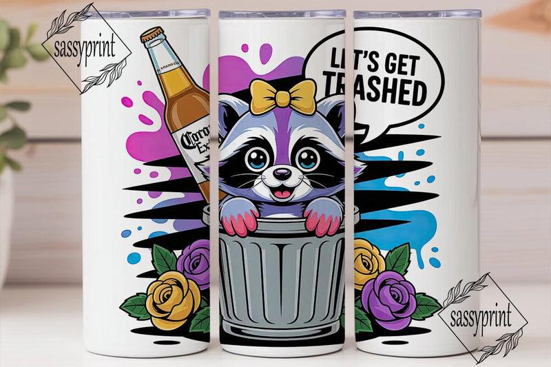 Raccoon Trash Panda Party 20oz Tumbler Sublimation sassyprint 