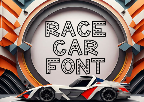 Race Car Font OTF, Fonts for Crafting, Handwritten Font Font Crafting With Brenna 