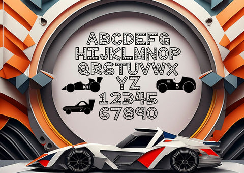 Race Car Font OTF, Fonts for Crafting, Handwritten Font Font Crafting With Brenna 