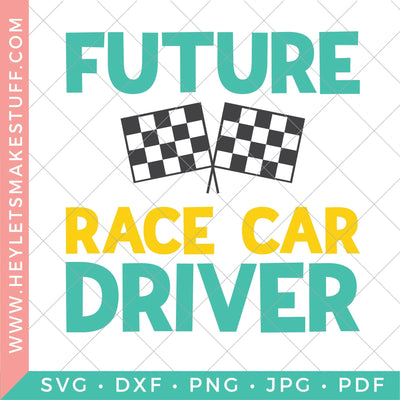 Race Car - Future Driver SVG Hey Let's Make Stuff 