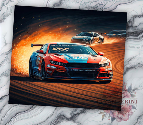Race Car Racing Tumbler Wrap, Car Enthusiast Gift, Sublimation Tumbler, Custom Race Car Design, Motorsport Drinkware, Unique Racing Merchandise Sublimation Li Zamperini 