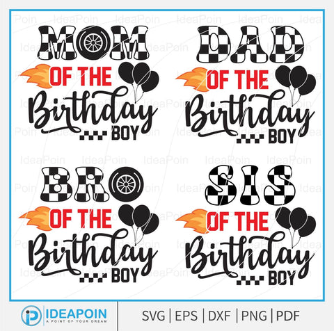 Race Family SVG, Race Car Mom SVG, Race Birthday Bundle, Race Car Birthday Parents, Race Car dad SVG, Race car family bundle SVG Dinvect 