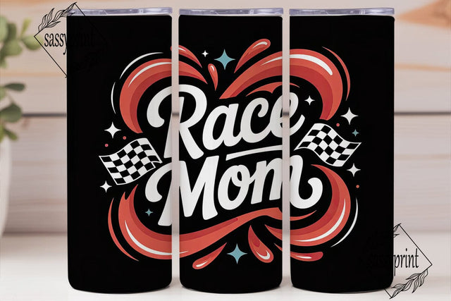 Race Mom 20oz Tumbler Wrap Sublimation sassyprint 