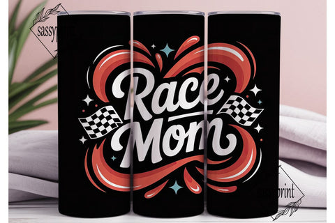 Race Mom 20oz Tumbler Wrap Sublimation sassyprint 