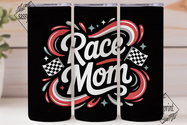 Race Mom 20oz Tumbler Wrap Sublimation sassyprint 