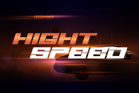 Racing Crime - Futuristic Racing Font Font Mozzatype 