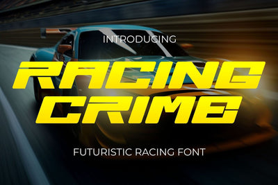 Racing Crime - Futuristic Racing Font Font Mozzatype 