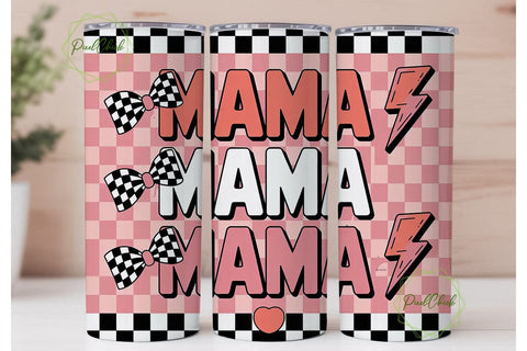 Racing Mama Tumbler Wrap PNG Sublimation PixelChick 