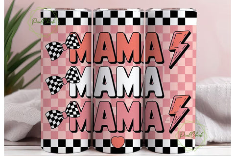 Racing Mama Tumbler Wrap PNG Sublimation PixelChick 