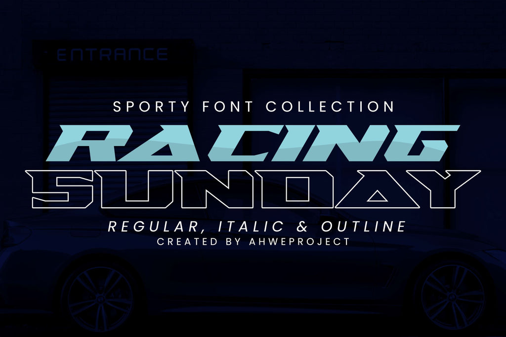 Racing Sunday - Modern Techno Display - So Fontsy