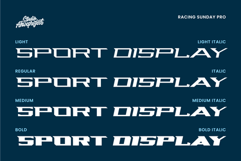 Racing Sunday Pro Font ahweproject 