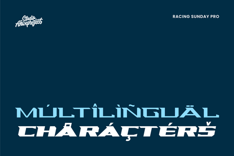 Racing Sunday Pro Font ahweproject 
