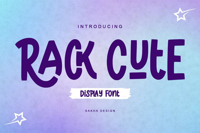 Rack Cute - Display Font SVG Sakha Design Studio 
