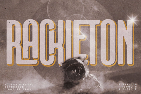 Rackleton - Condensed Ligature Sans Font studioalmeera 