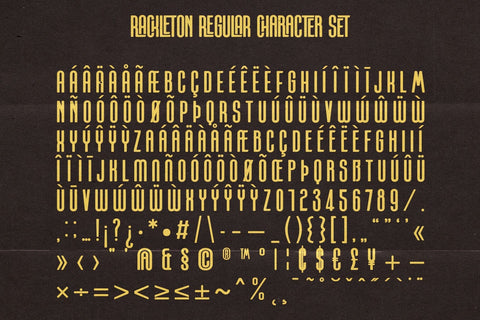 Rackleton - Condensed Ligature Sans Font studioalmeera 