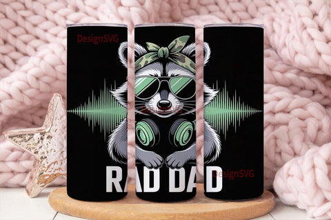 Rad Dad 20oz Tumbler Wrap Sublimation DesignSVG 