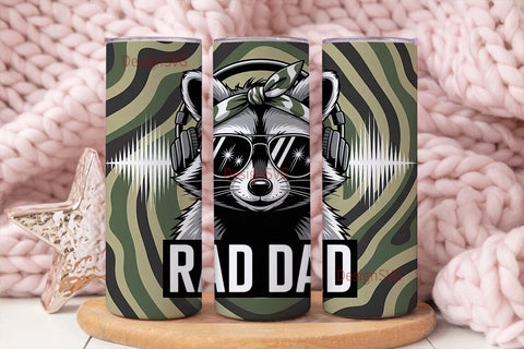 Rad Dad 20oz Tumbler Wrap Sublimation DesignSVG 