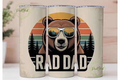 Rad Dad 20oz Tumbler Wrap Sublimation PixelChick 
