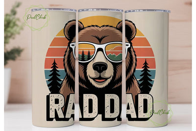 Rad Dad 20oz Tumbler Wrap Sublimation PixelChick 