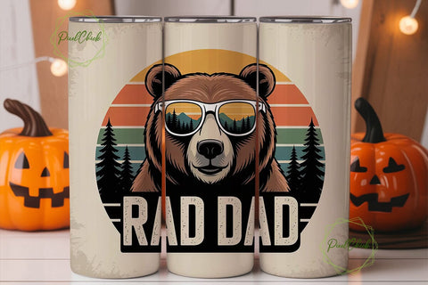 Rad Dad 20oz Tumbler Wrap Sublimation PixelChick 
