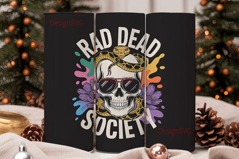 Rad Dead Society 20oz Tumbler Wrap Sublimation DesignSVG 