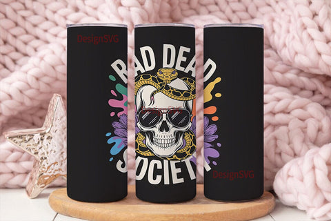 Rad Dead Society 20oz Tumbler Wrap Sublimation DesignSVG 