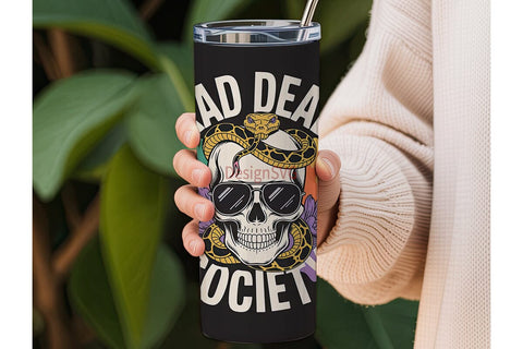 Rad Dead Society 20oz Tumbler Wrap Sublimation DesignSVG 
