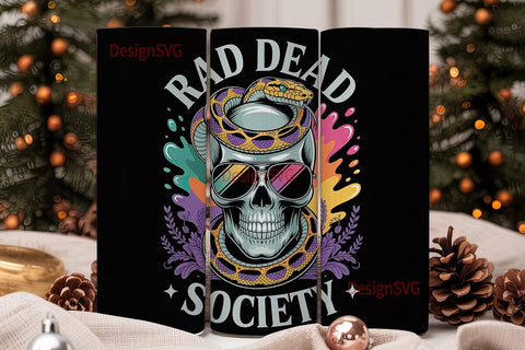 Rad Dead Society 20oz Tumbler Wrap Sublimation DesignSVG 