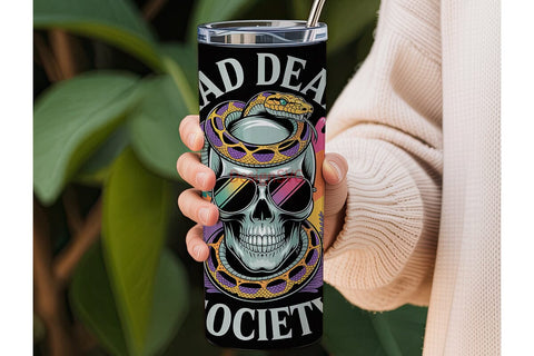Rad Dead Society 20oz Tumbler Wrap Sublimation DesignSVG 