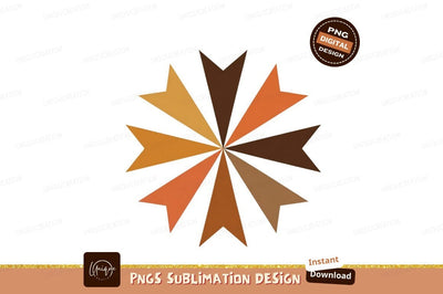 Radial Arrow Pattern Earth Tones image Sublimation Designangry 