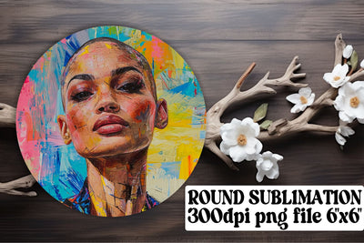 Radiant African American Circle Artwork Sublimation afrosvg 