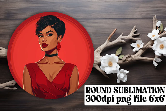 Radiant African American Circle Artwork Sublimation afrosvg 