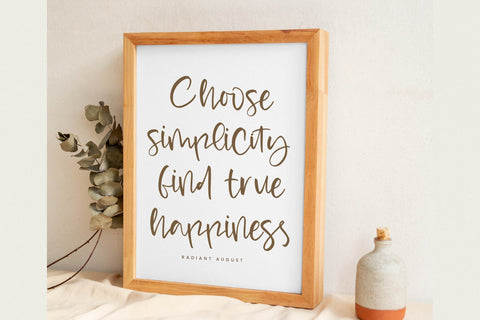 Radiant August - Handwritten Script Font Font Letterena Studios 