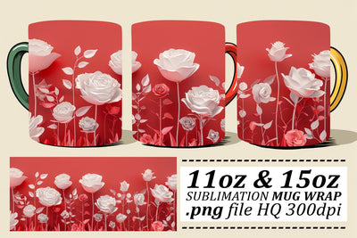 Radiant Bloom Mug Artistry - Sublimation Magic for Springtime Sublimation afrosvg 