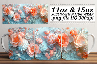 Radiant Blossoms Mug Artistry - Vibrant Sublimation Joy Sublimation afrosvg 