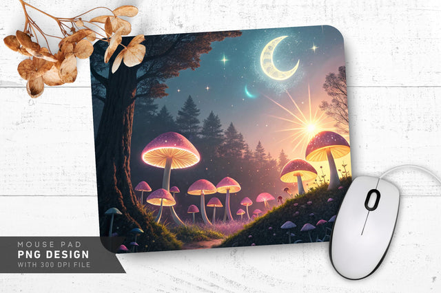 Radiant Celestial Forest Mousepad Sublimation Regulrcrative 
