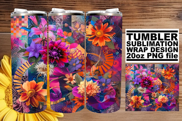 Radiant Floral Harmony 20oz: Harmonize with radiant florals Sublimation afrosvg 