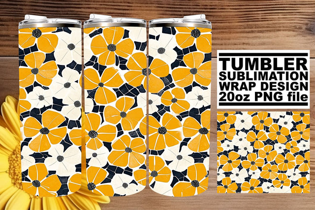 Radiant Flower Art Sublimation - 20oz Tumbler Sublimation afrosvg 