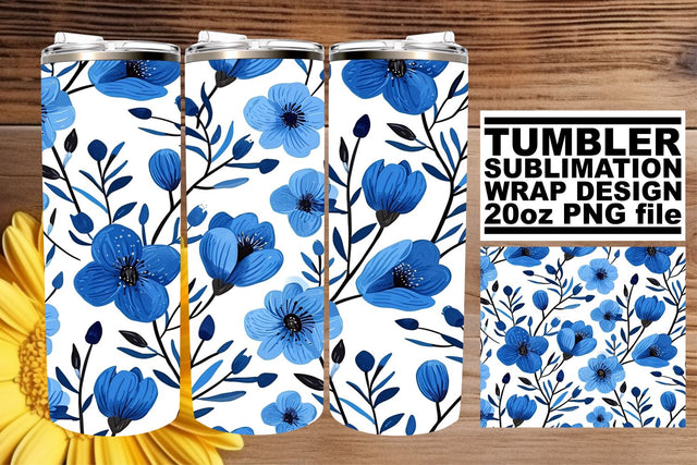 Radiant Flower Pattern Sublimation - Tumbler Sleeve Sublimation afrosvg 
