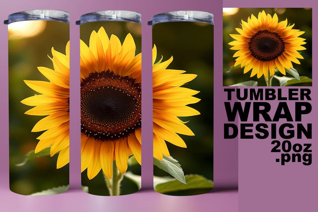 Radiant Garden Bloom 3D Tumbler Wrap - Sublimation 20oz Sublimation afrosvg 